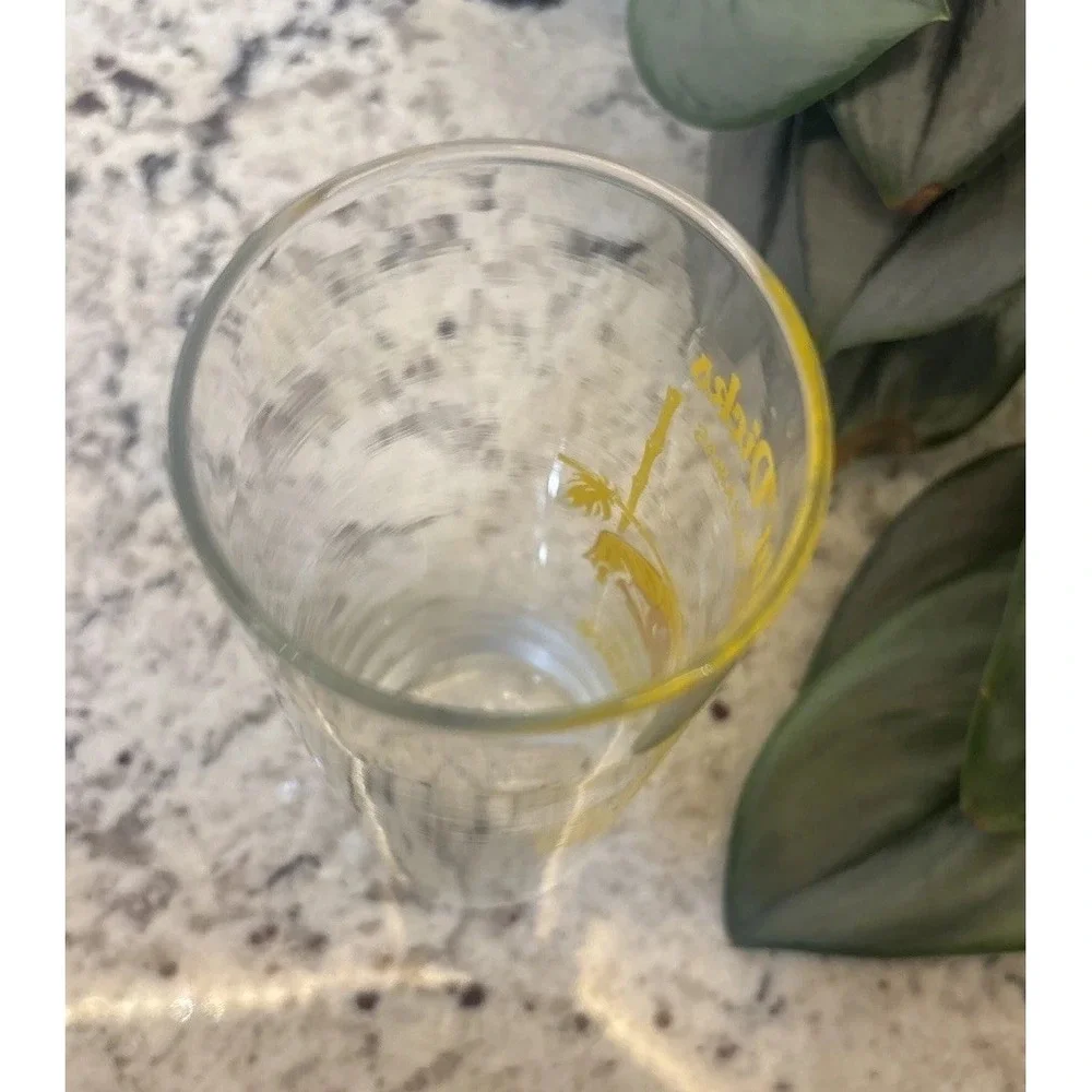 Dirty Dicks DRINK GLASS NASSAU BAHAMAS Vintage Bachelor bachelorette Caribbean